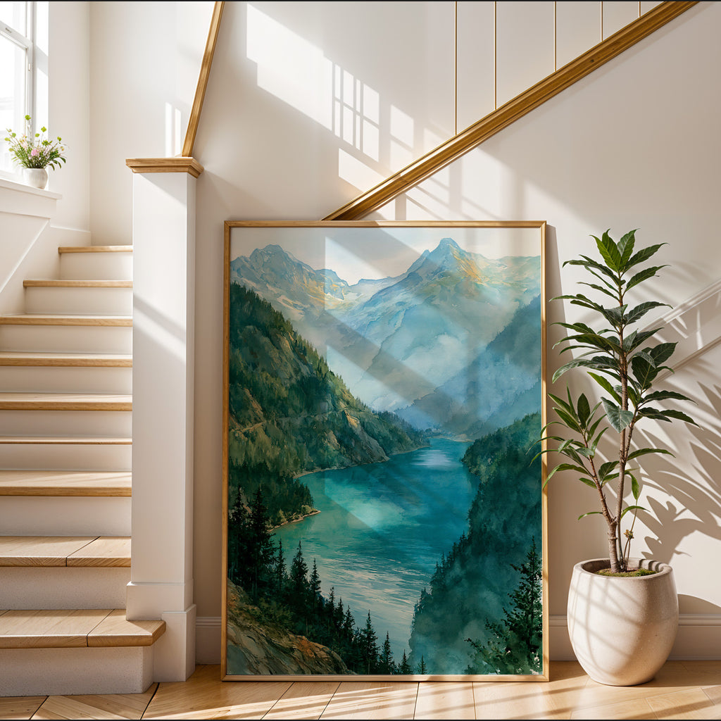 North Cascades National Park Watercolor Art