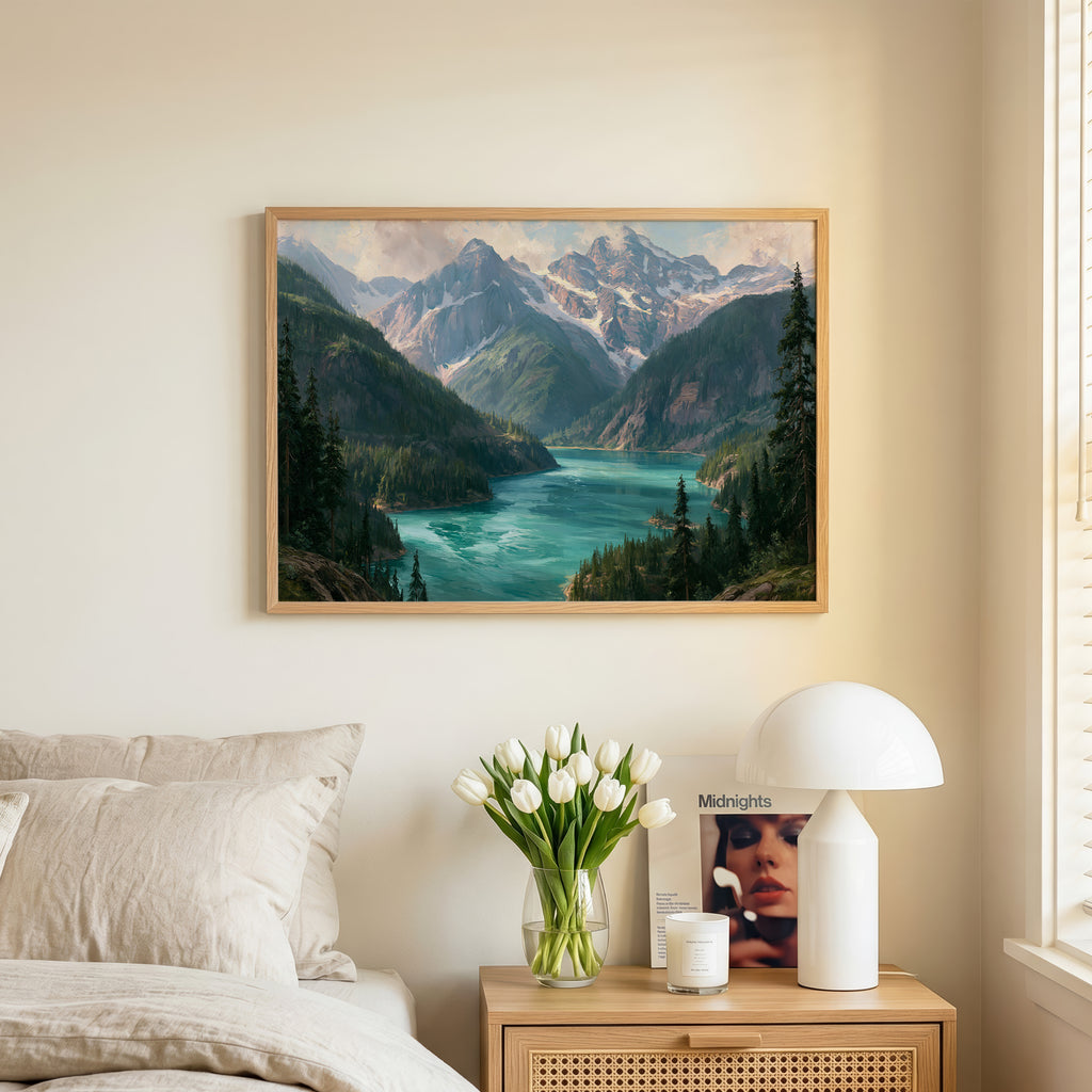 North Cascades National Park Classical Oil Painting