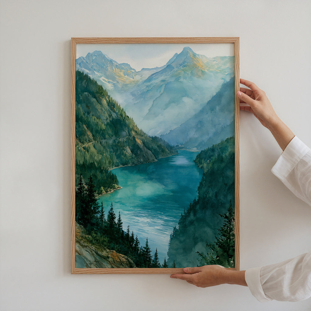 North Cascades National Park Watercolor Art