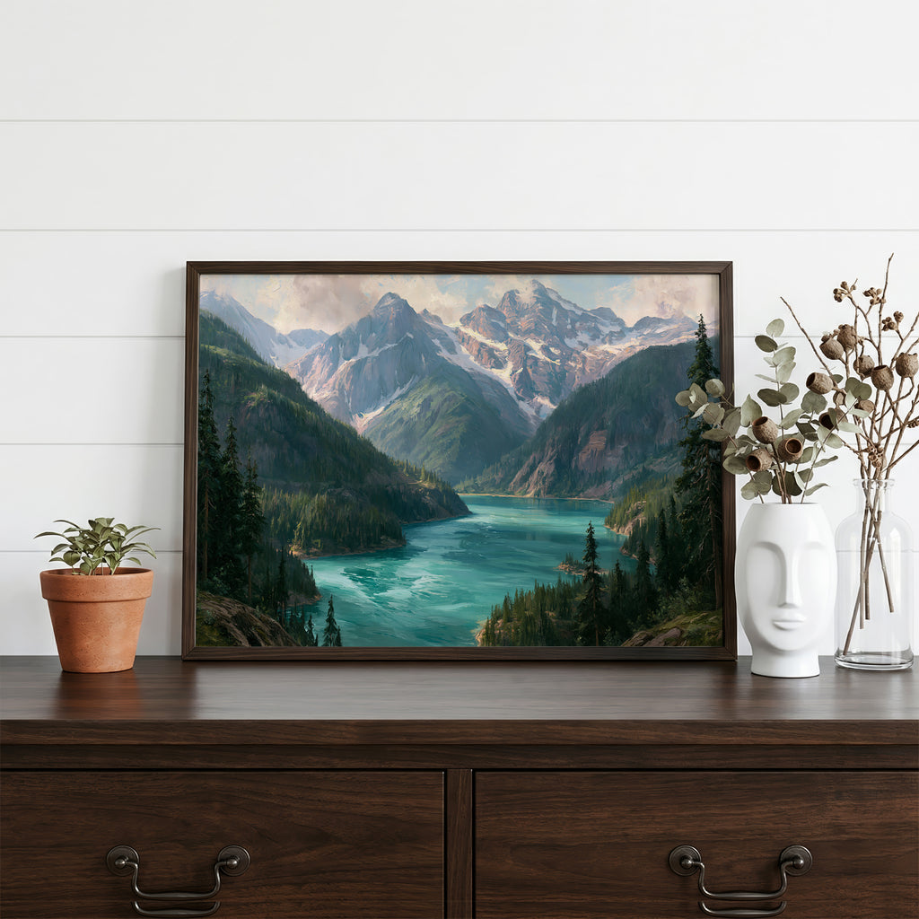 North Cascades National Park Classical Oil Painting
