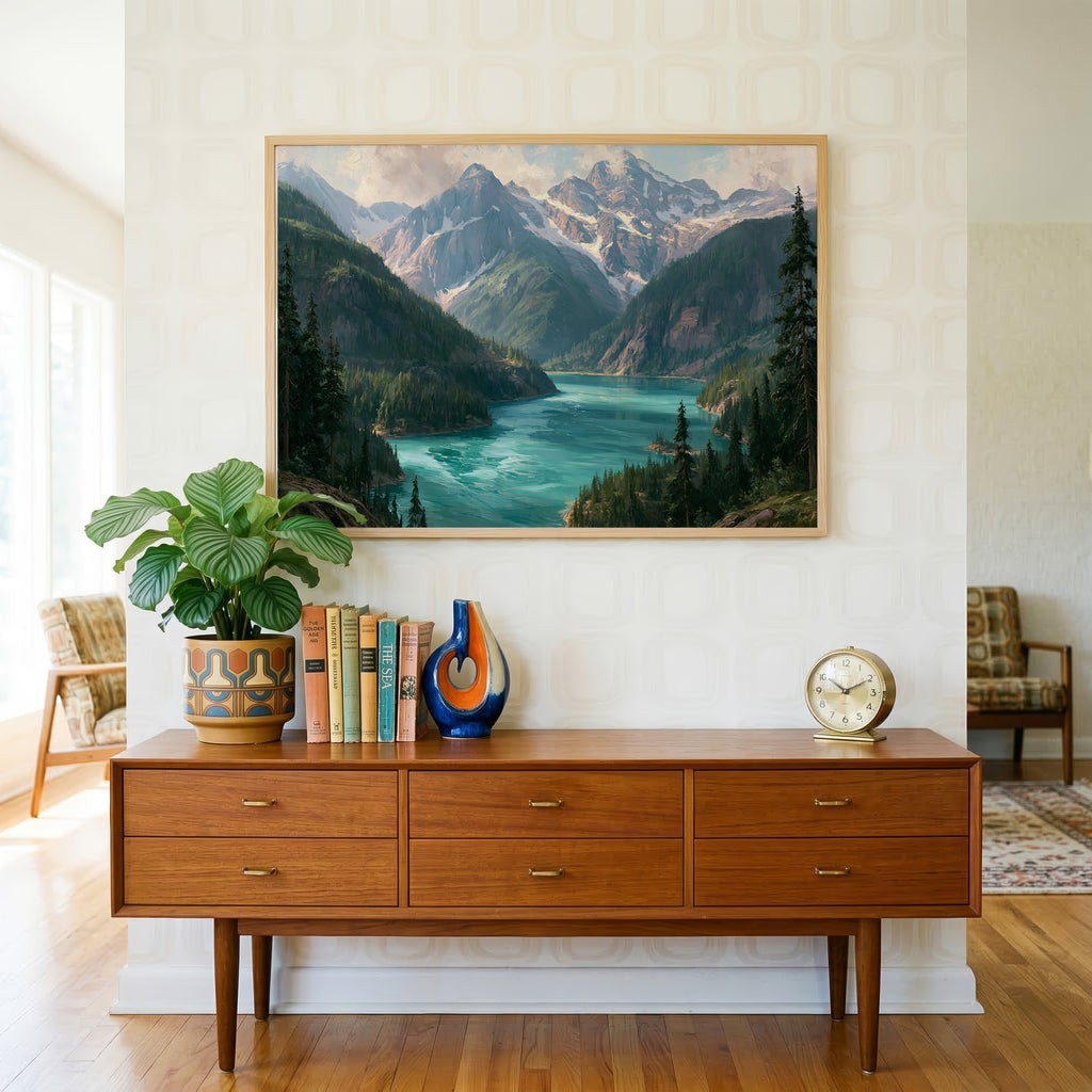 North Cascades National Park Classical Oil Painting