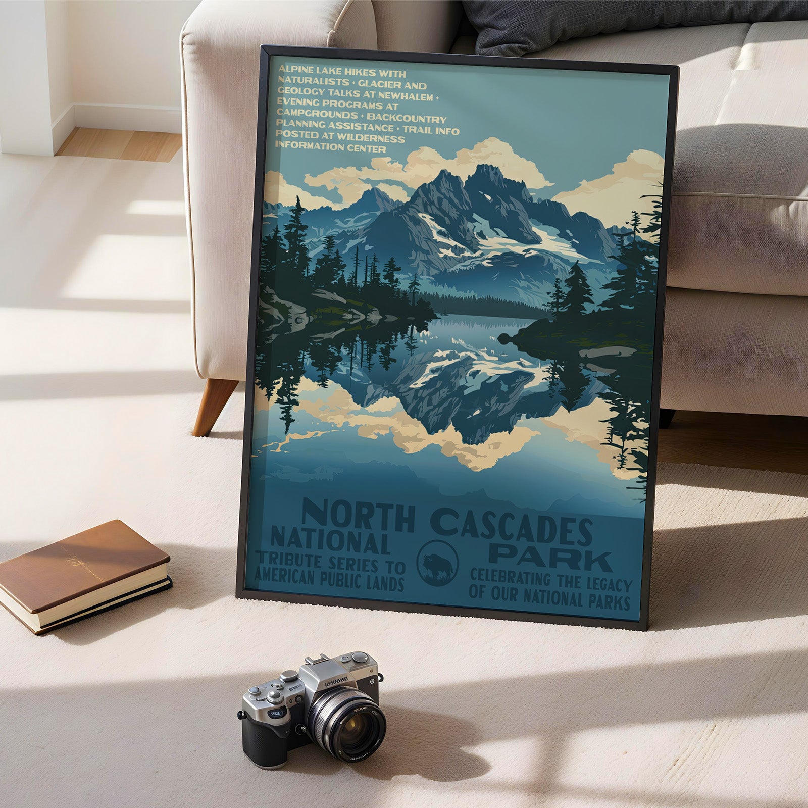 North Cascades National Park Vintage WPA Art