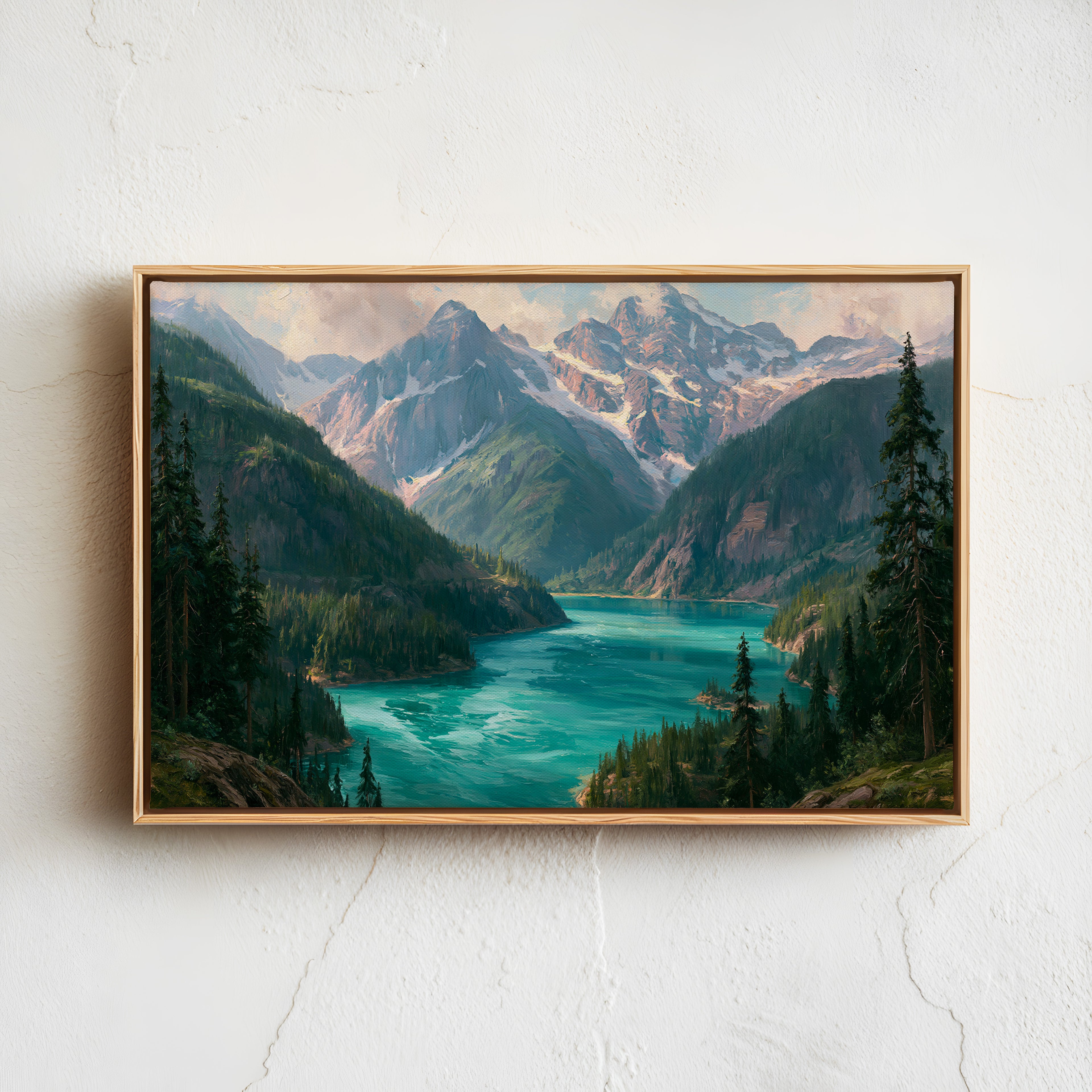 North Cascades National Park Classical Oil Painting