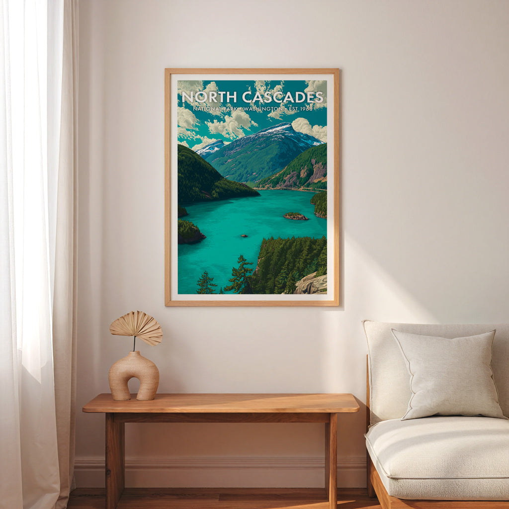 Retro North Cascades National Park Print