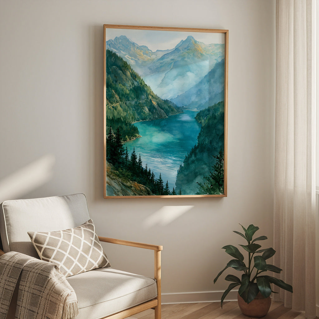 North Cascades National Park Watercolor Art