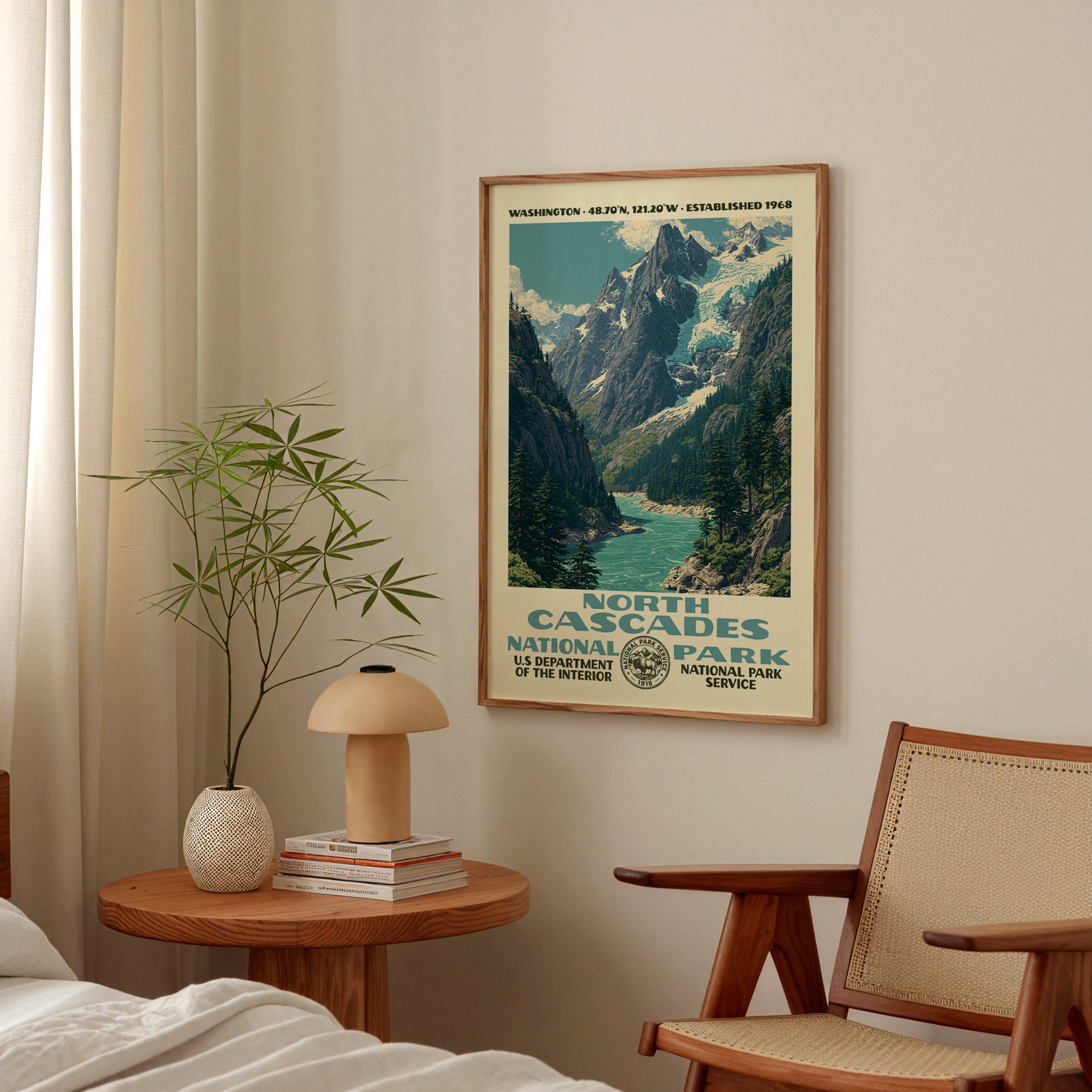 North Cascades National Park Vintage WPA Art