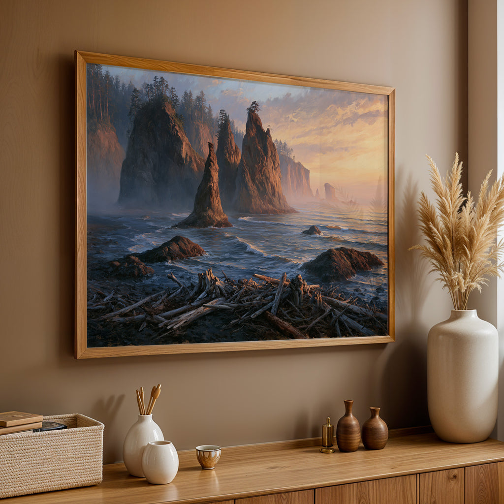Olympic National Park Classical Oil Painting