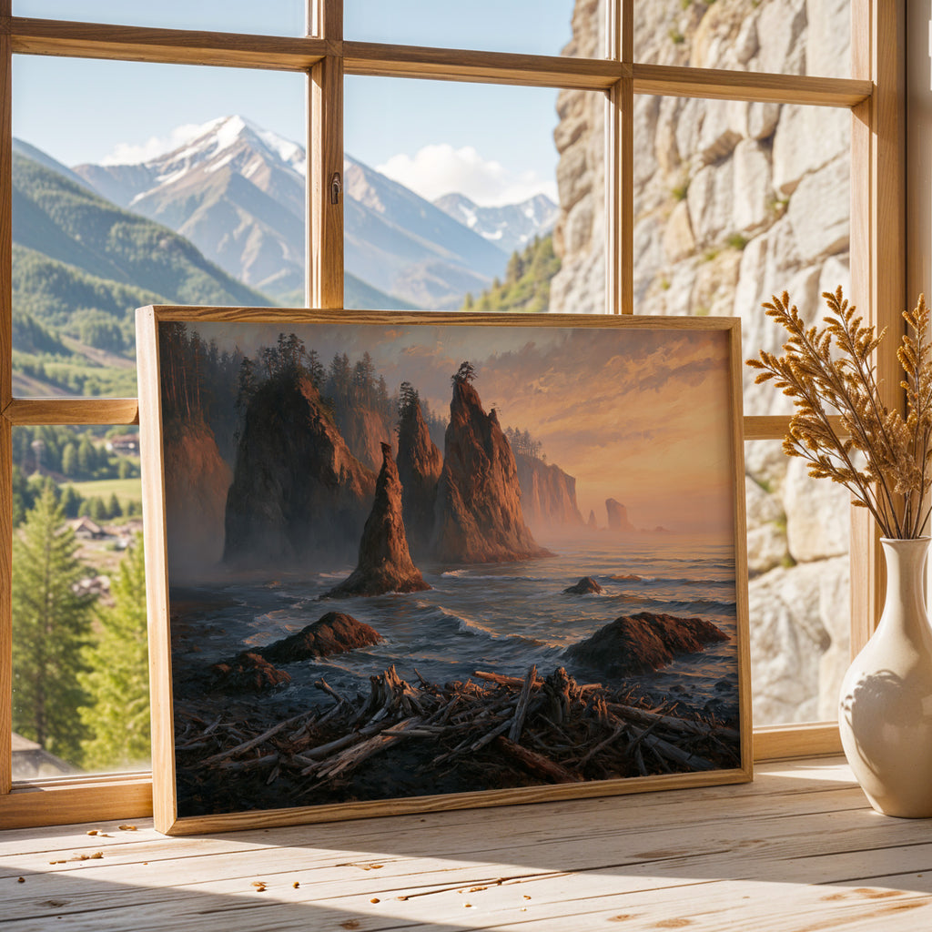 Olympic National Park Classical Oil Painting