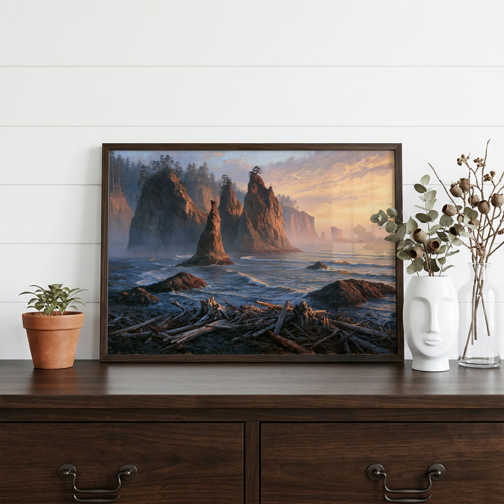 Olympic National Park Classical Oil Painting