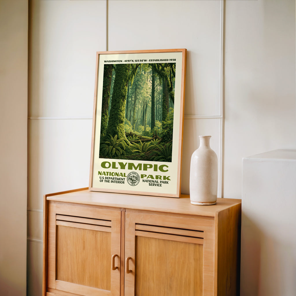 Olympic National Park Vintage WPA Art