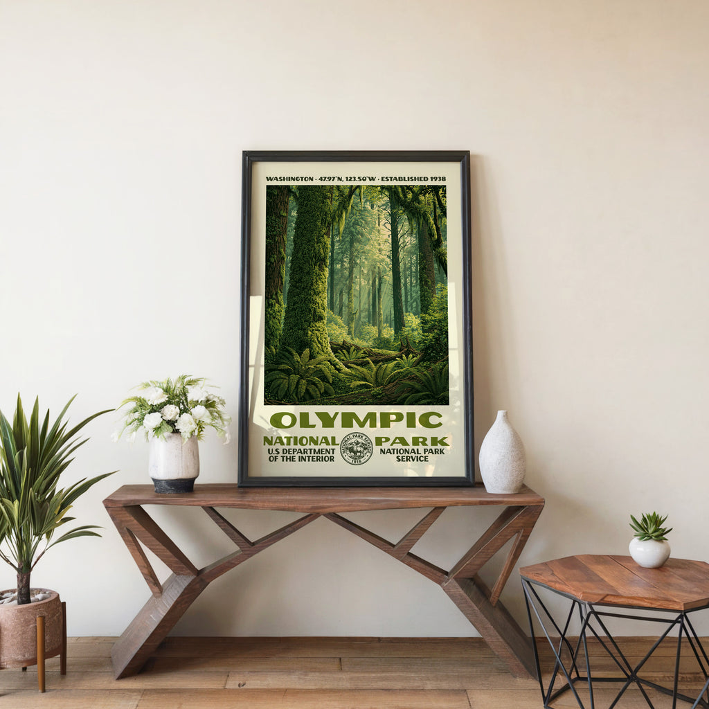 Olympic National Park Vintage WPA Art
