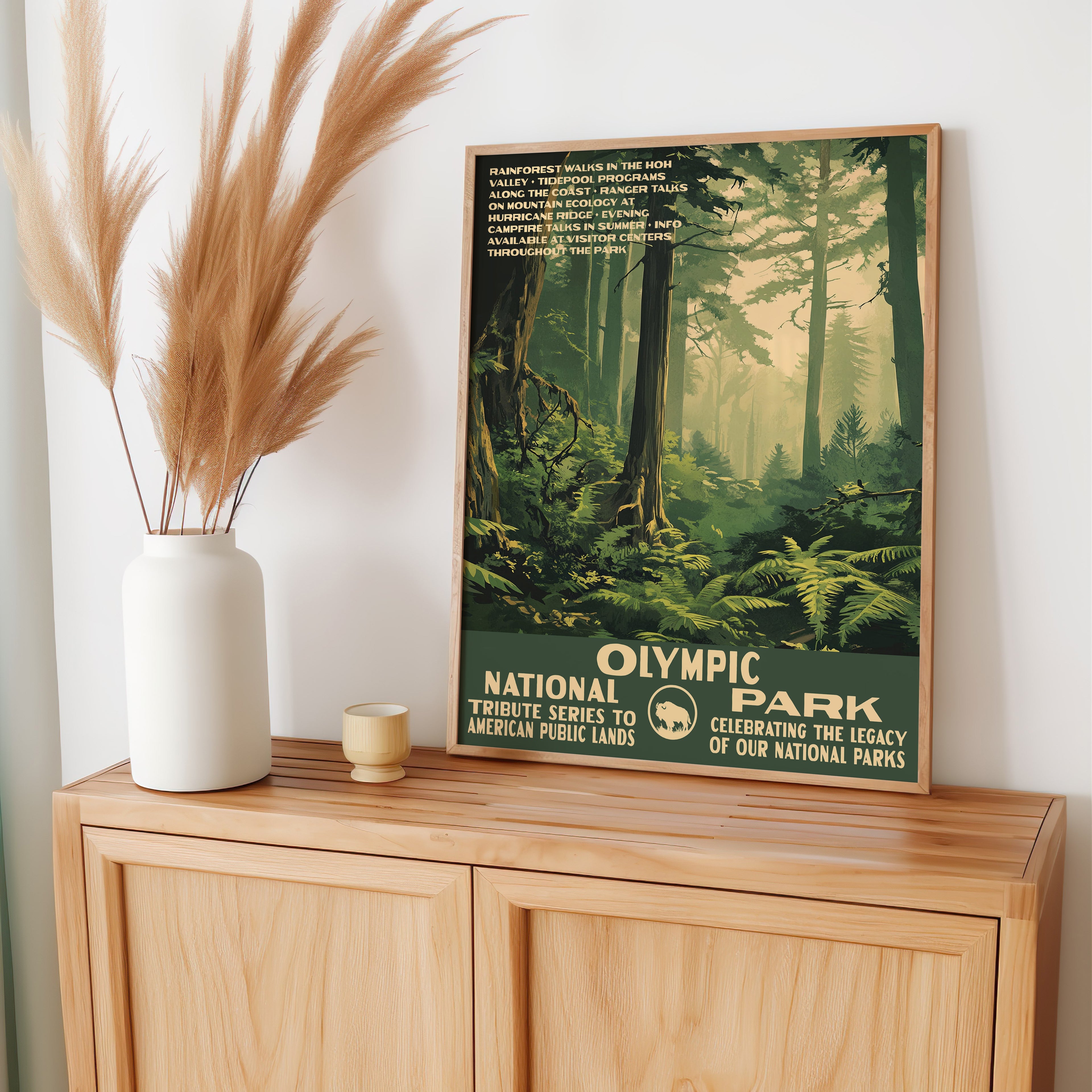 Olympic National Park Vintage WPA Art