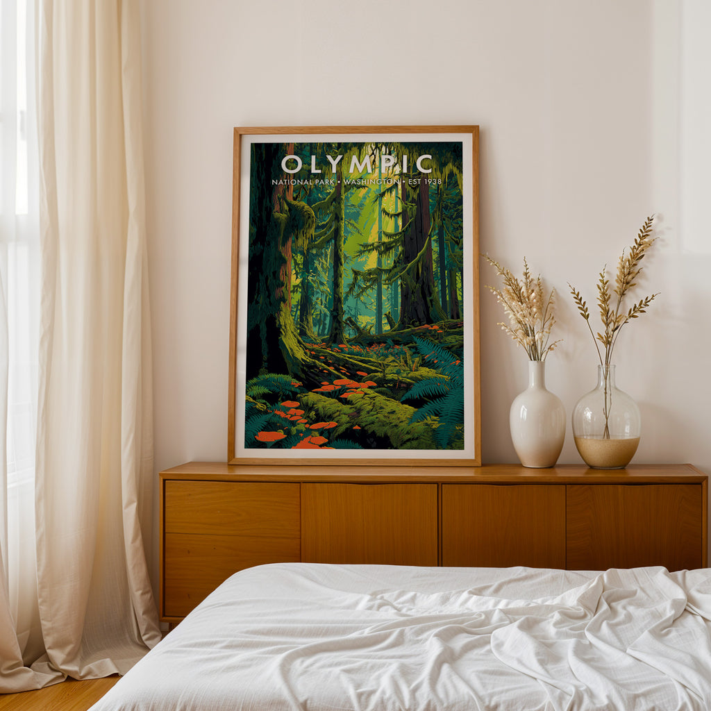 Retro Olympic National Park Print