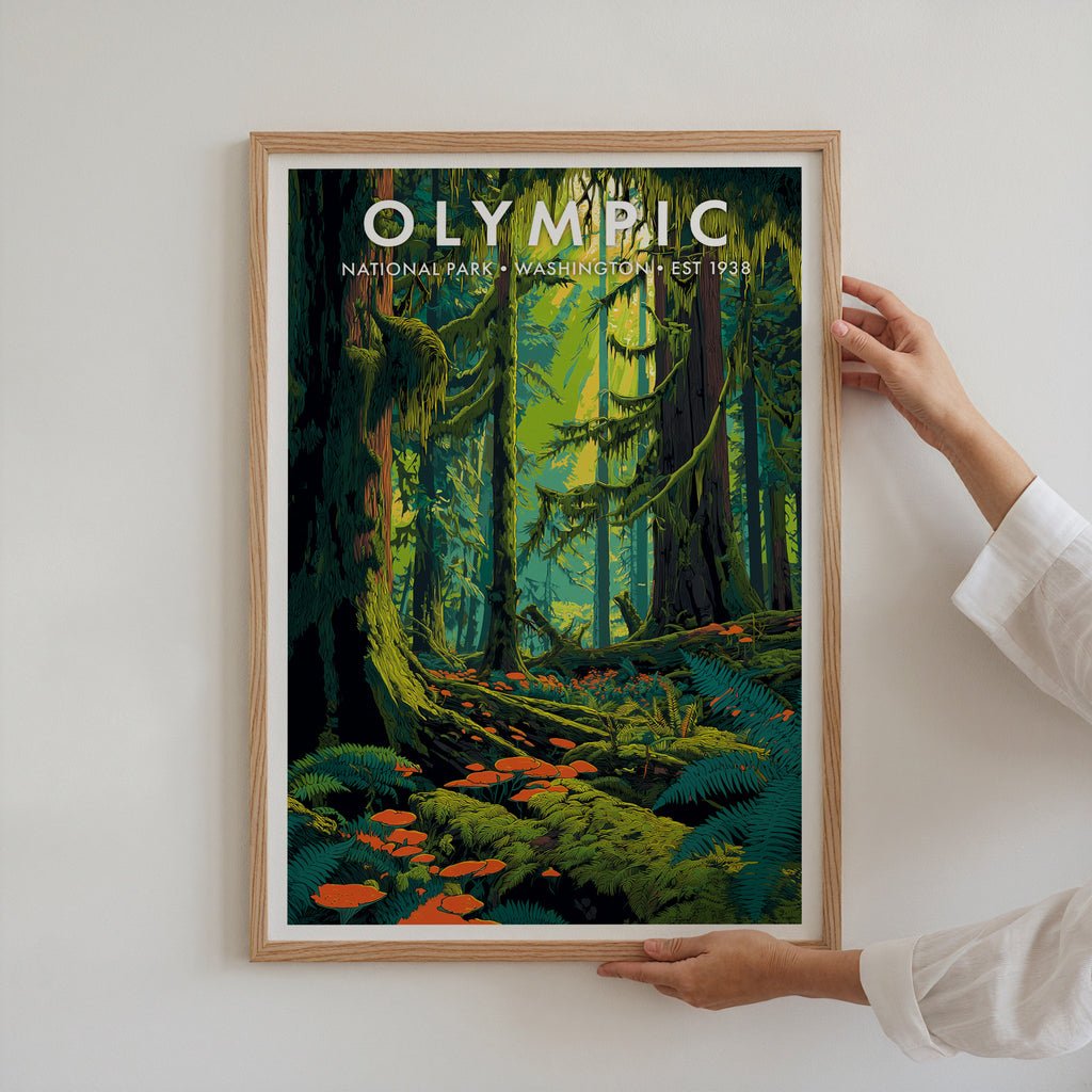 Retro Olympic National Park Print