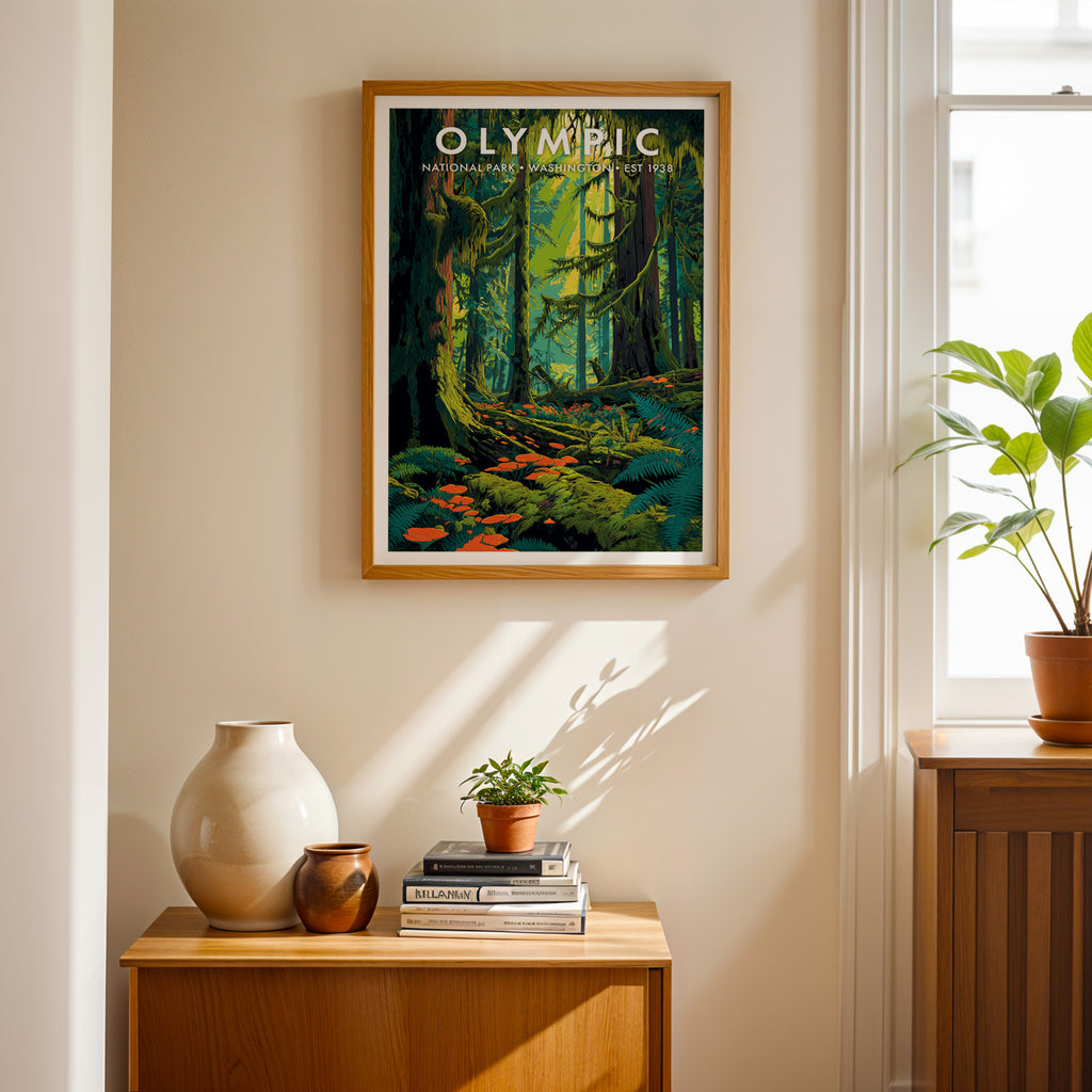 Retro Olympic National Park Print
