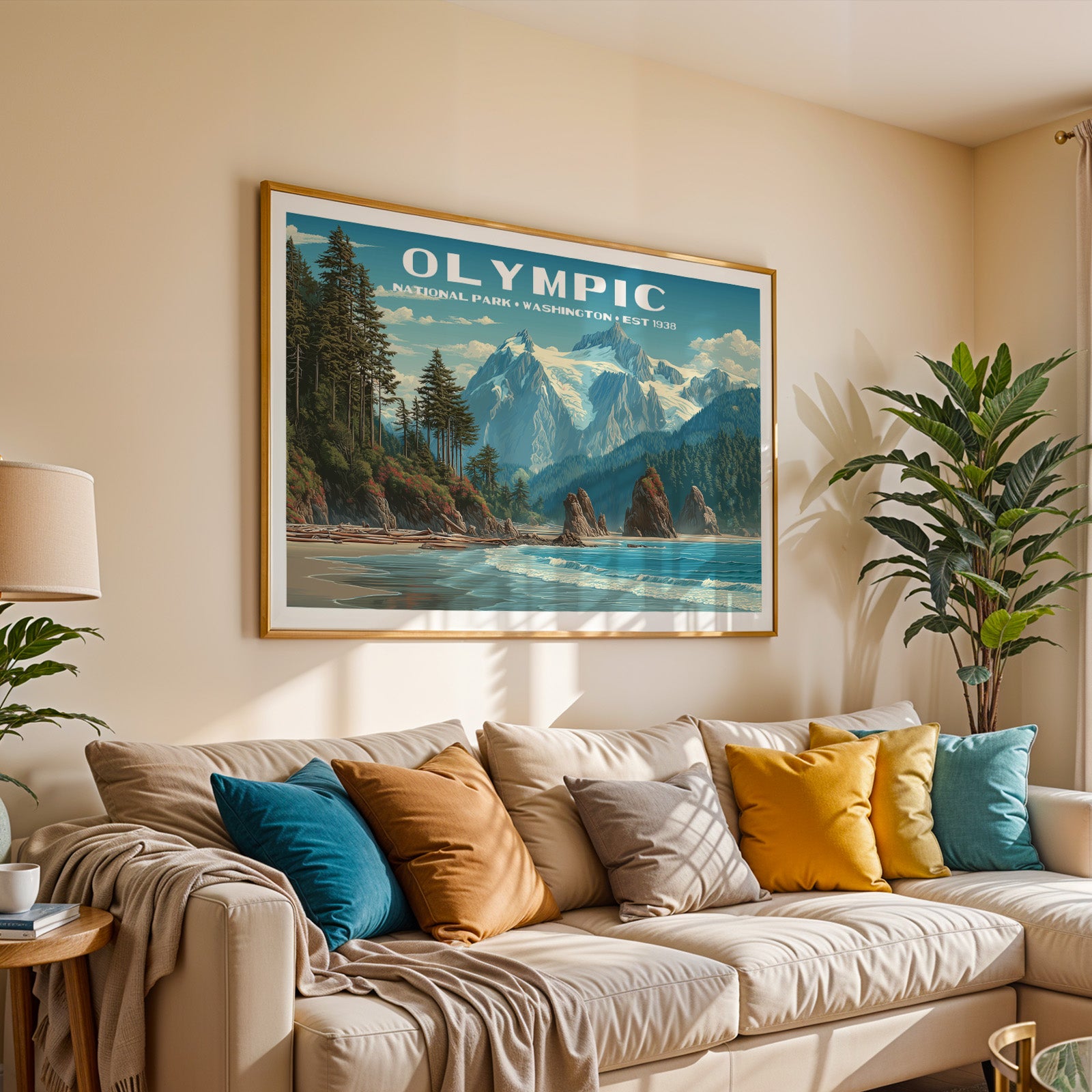 Olympic National Park Horizontal Vintage Art