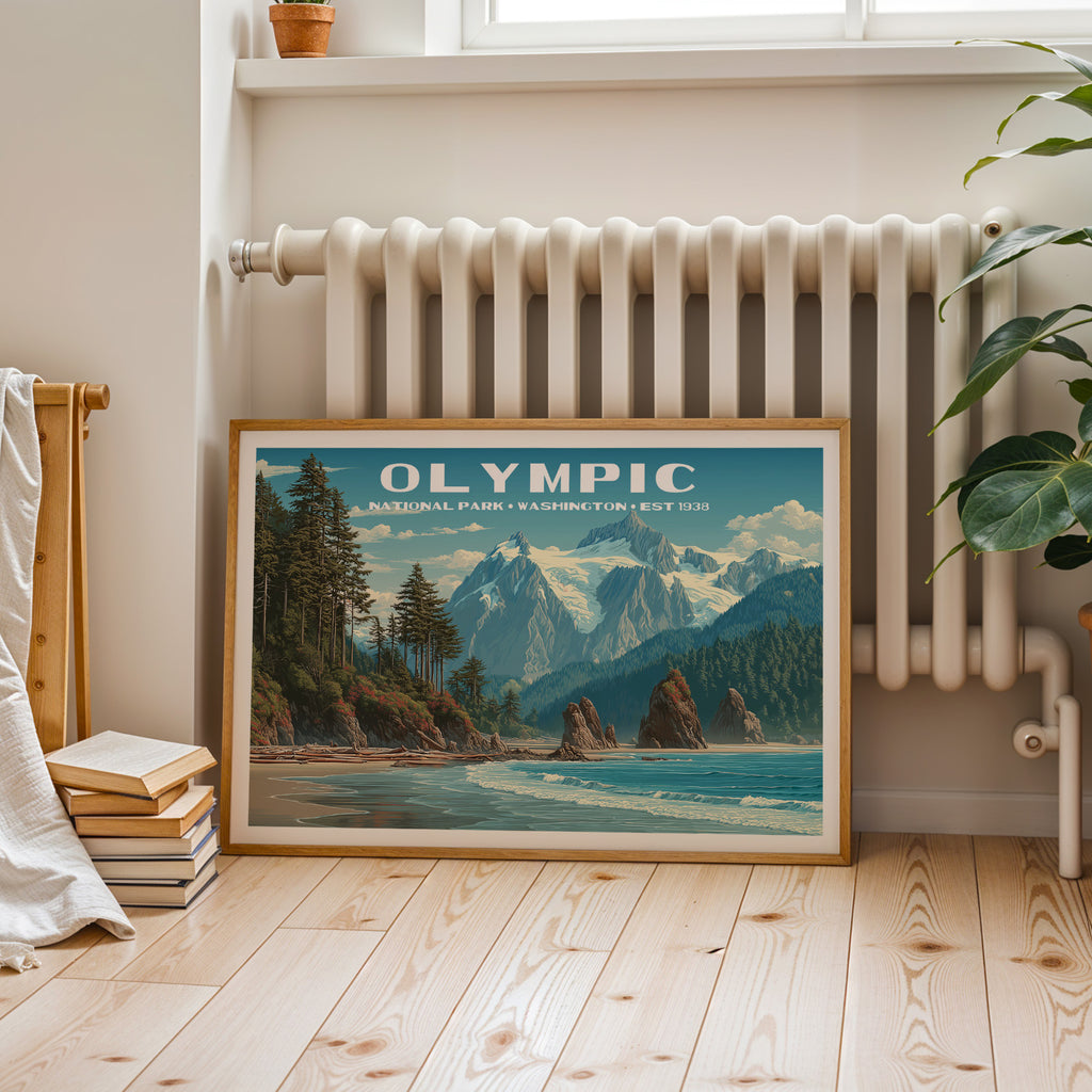 Olympic National Park Horizontal Vintage Art