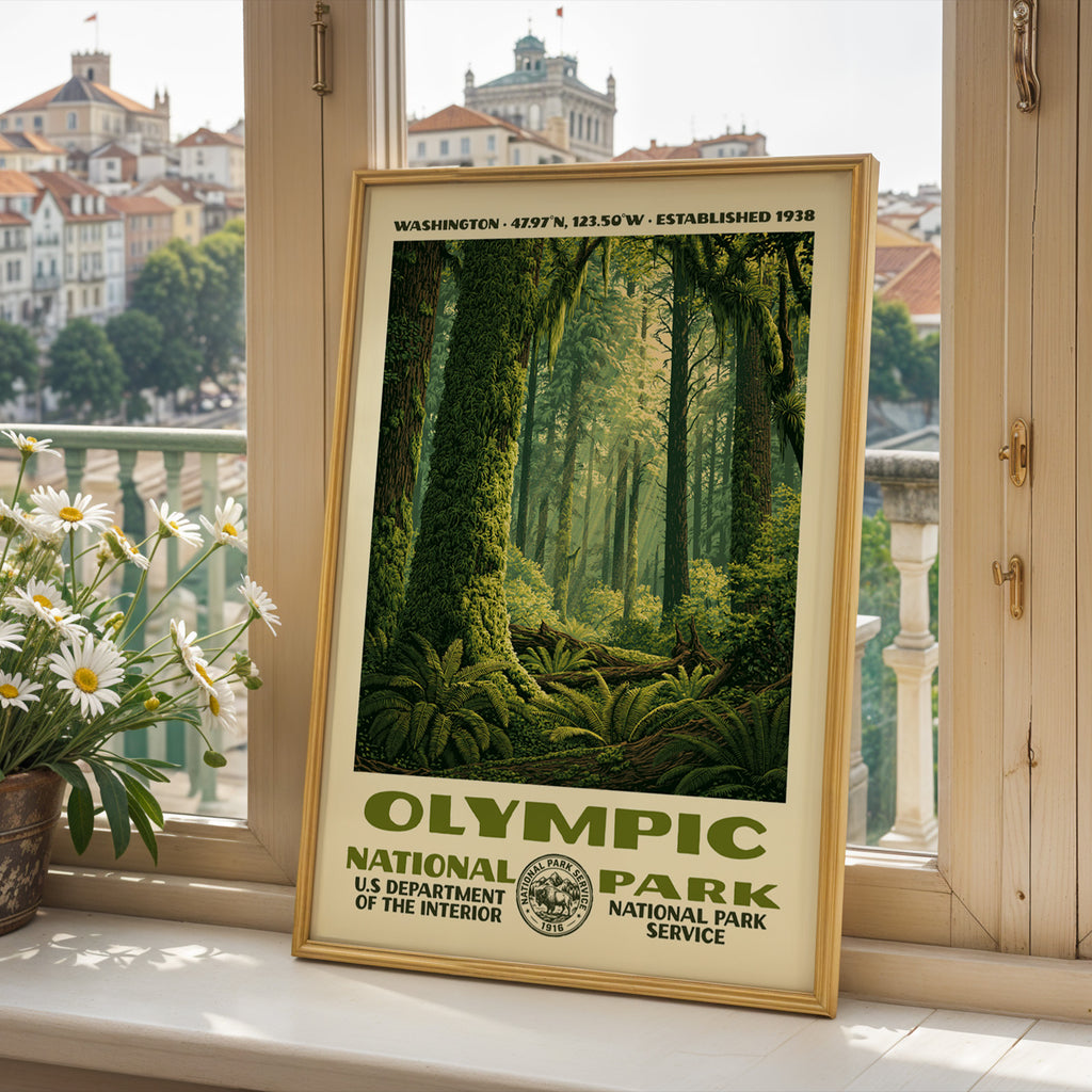 Olympic National Park Vintage WPA Art