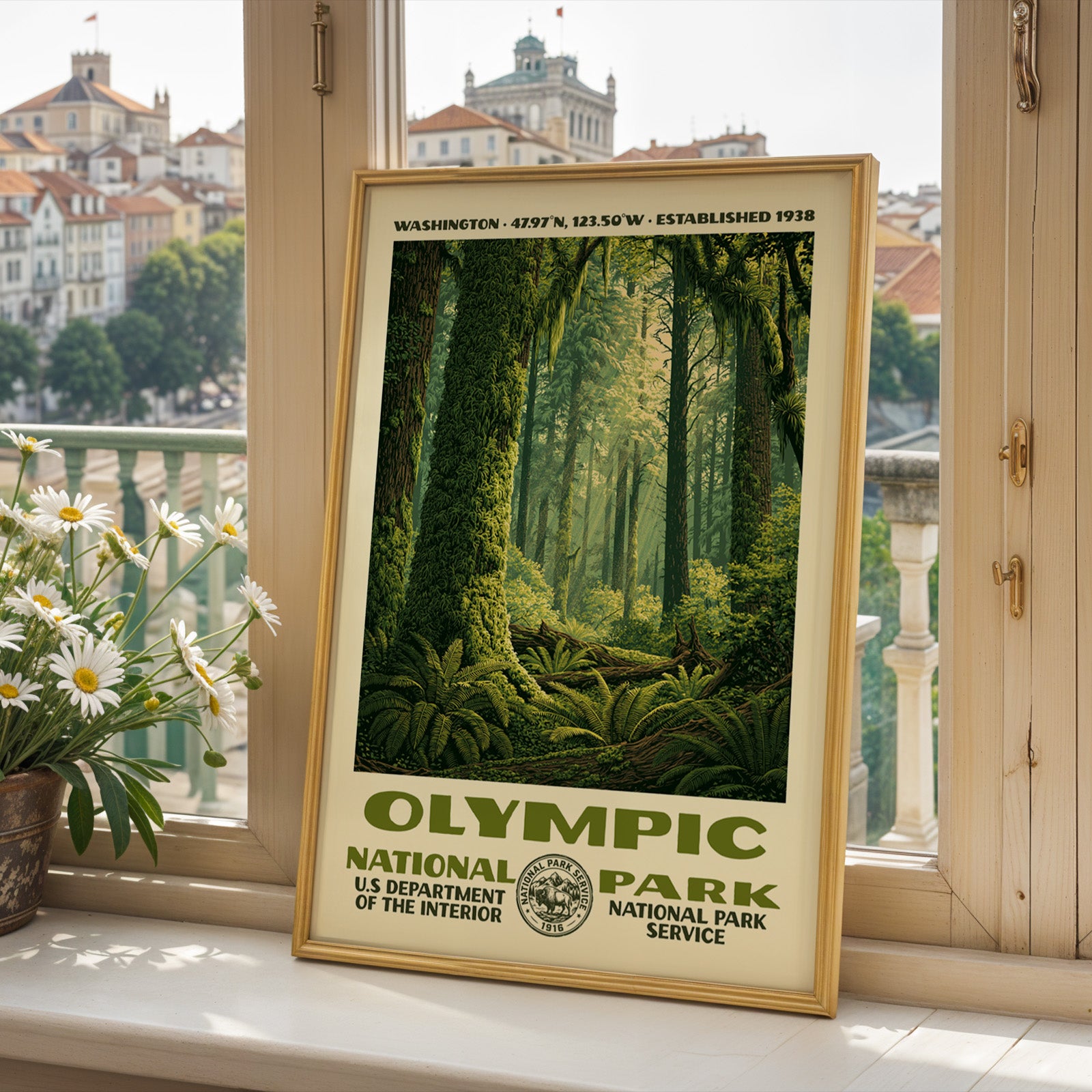 Olympic National Park Vintage WPA Art
