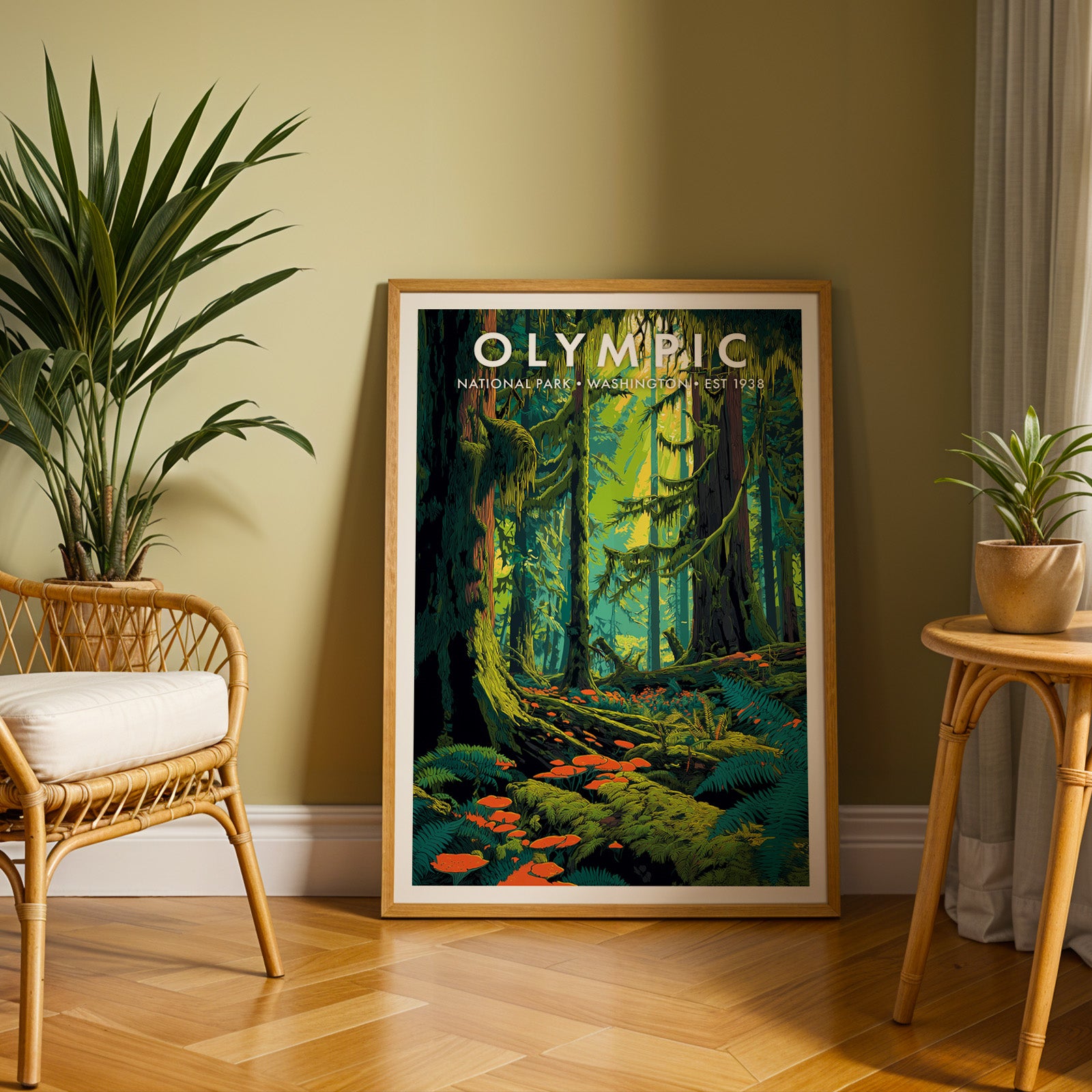 Retro Olympic National Park Print