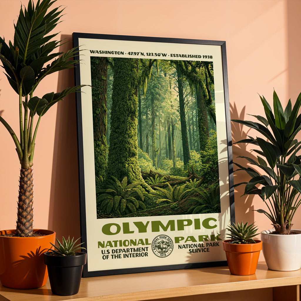 Olympic National Park Vintage WPA Art