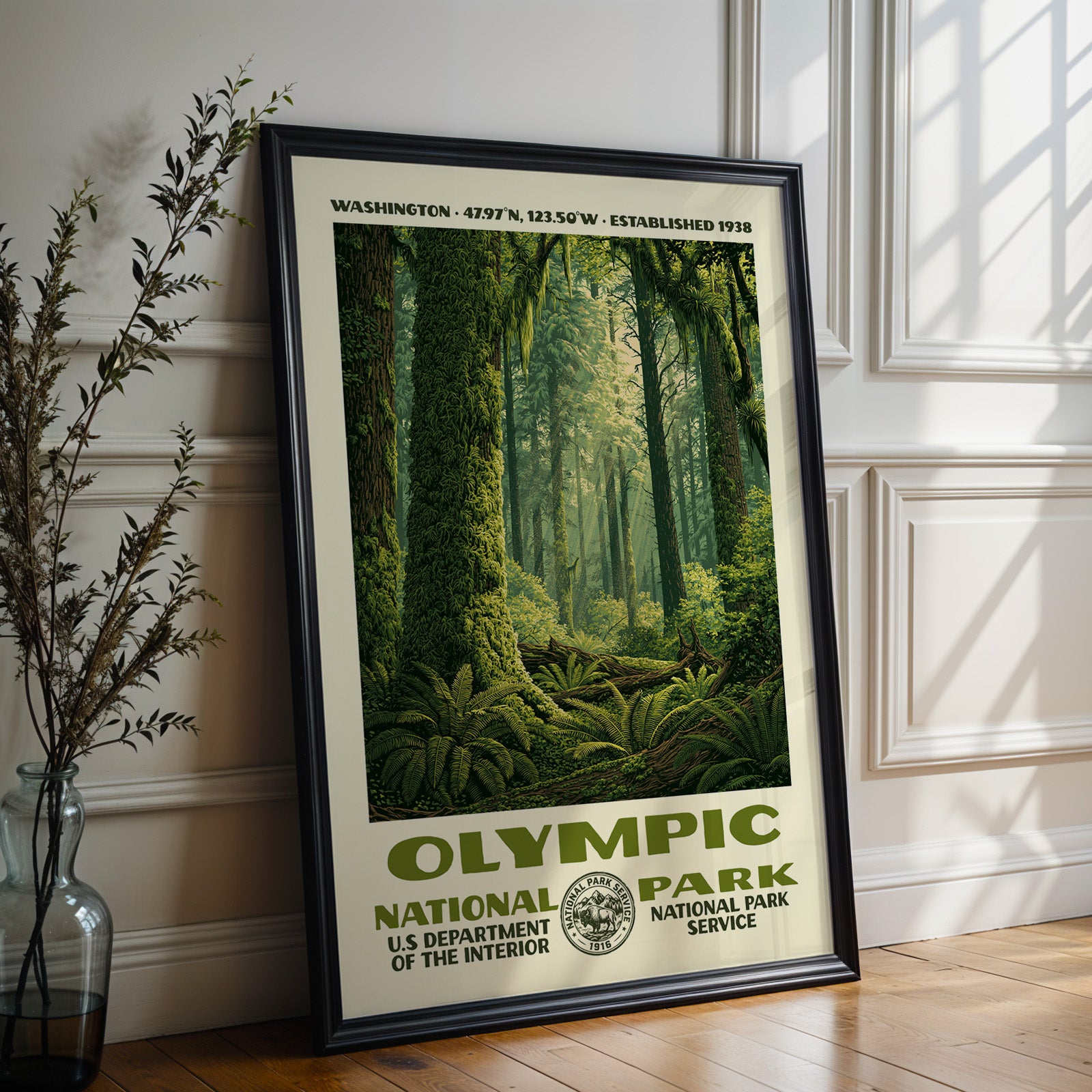 Olympic National Park Vintage WPA Art