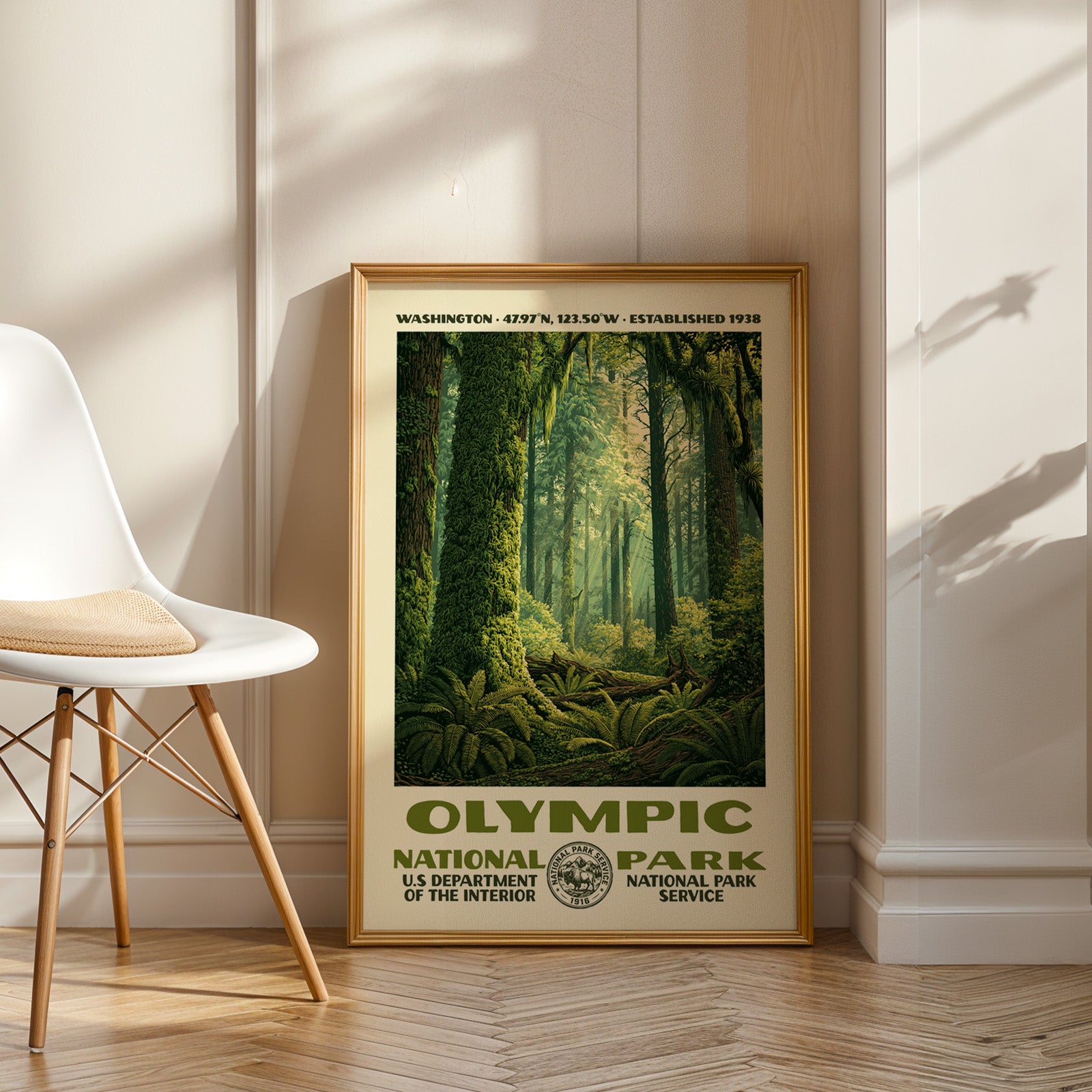Olympic National Park Vintage WPA Art