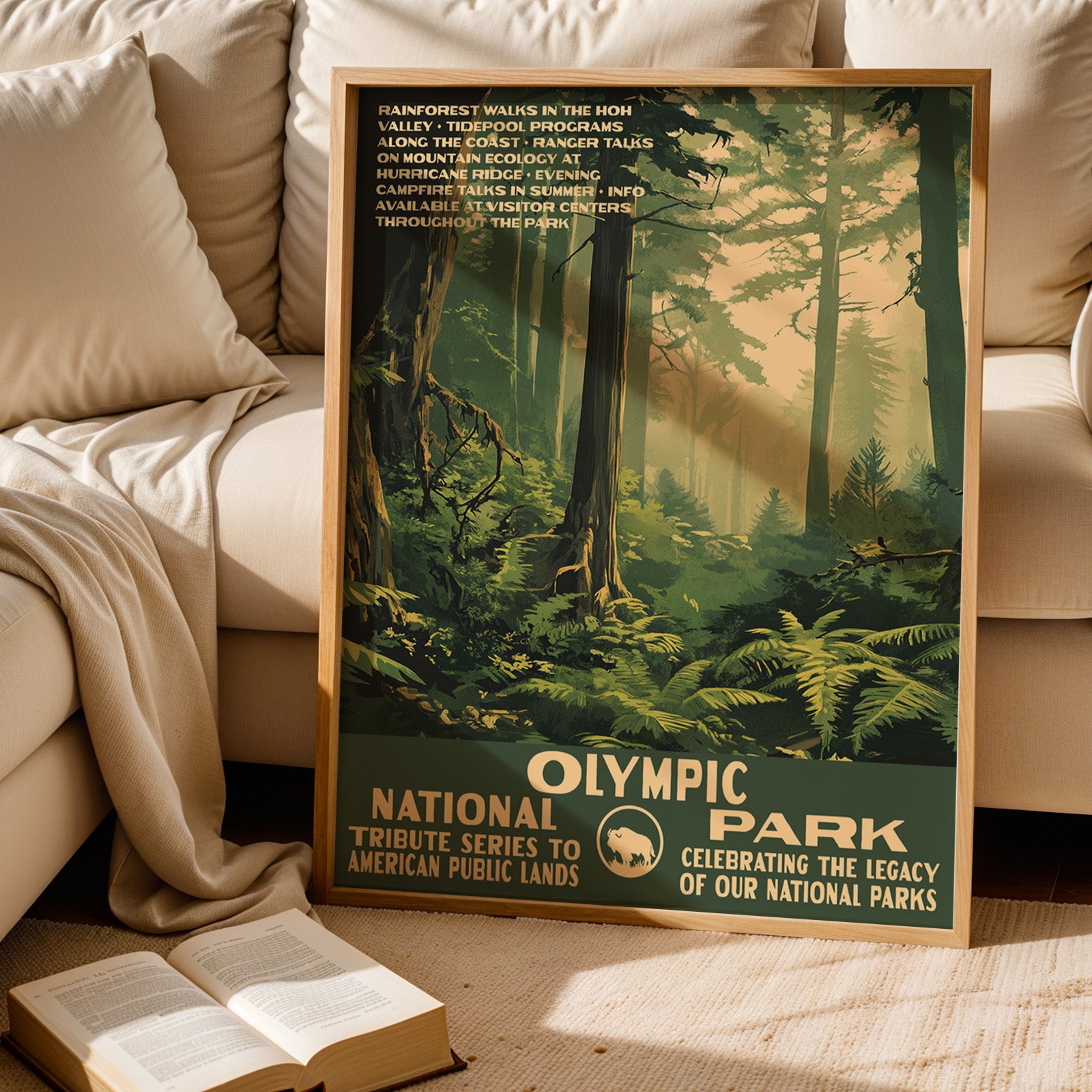 Olympic National Park Vintage WPA Art