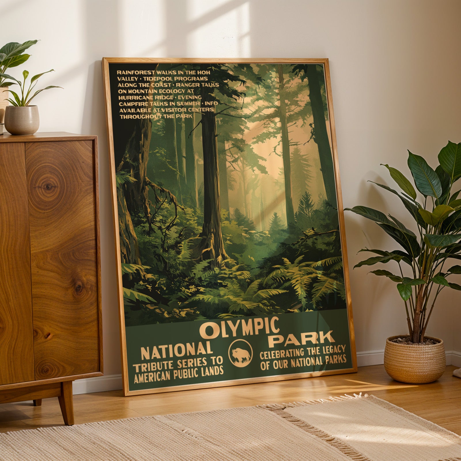 Olympic National Park Vintage WPA Art