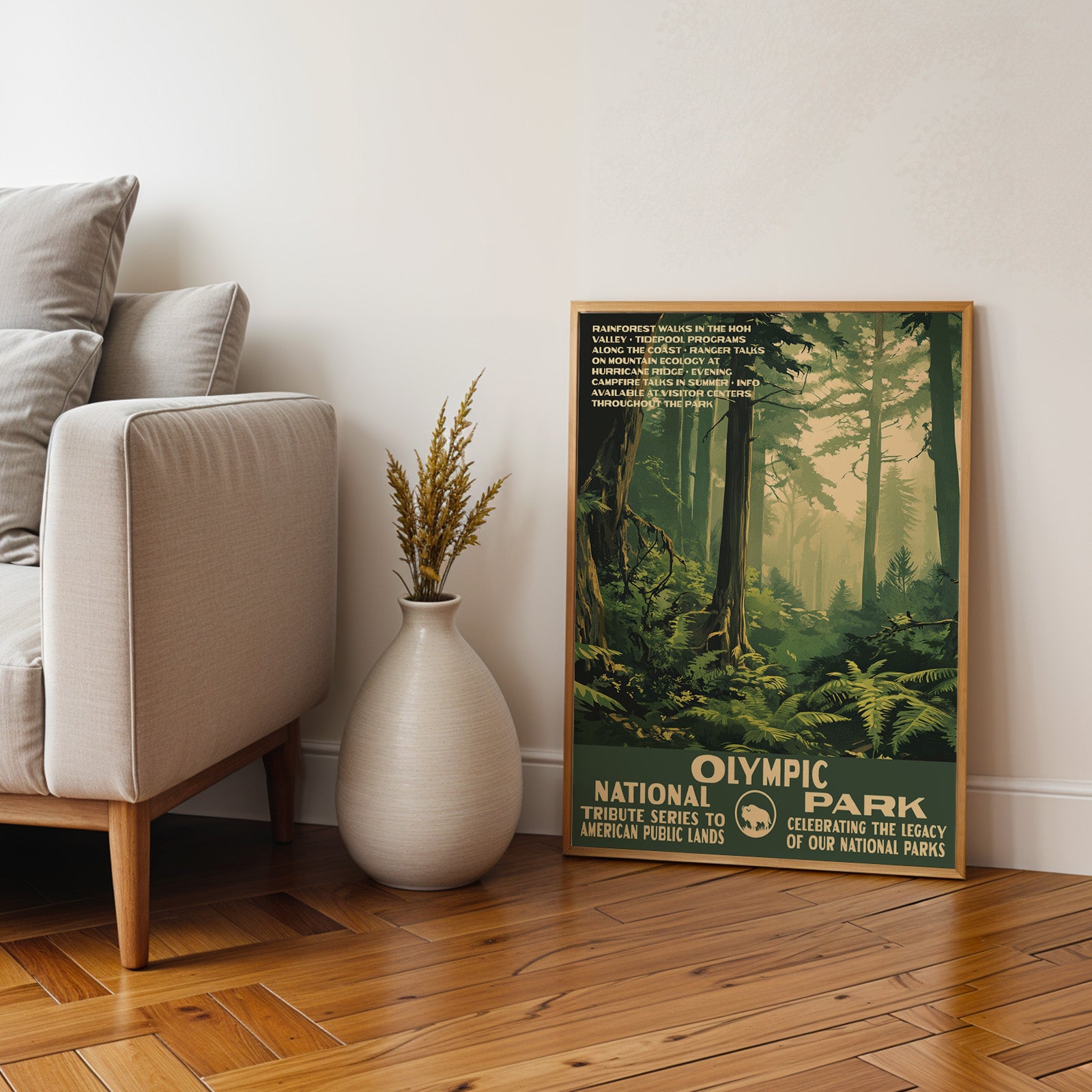 Olympic National Park Vintage WPA Art
