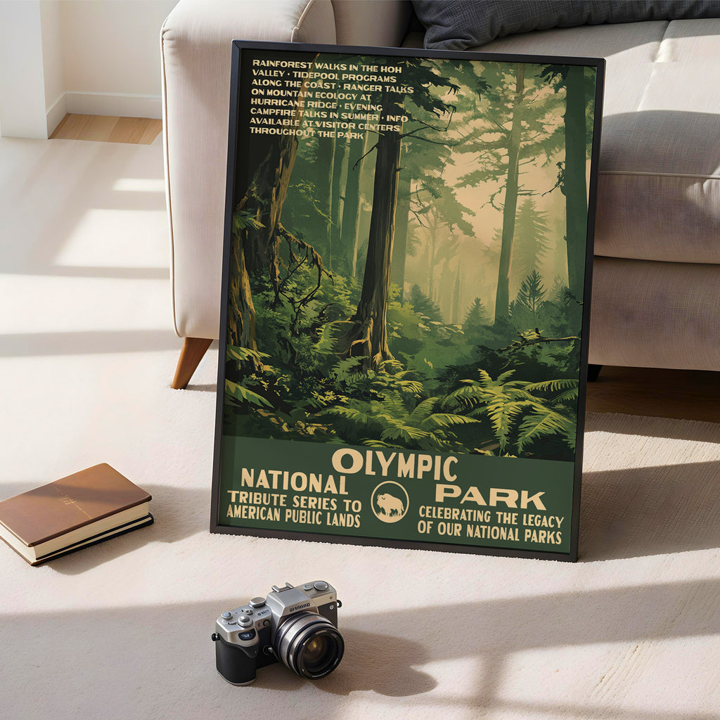 Olympic National Park Vintage WPA Art