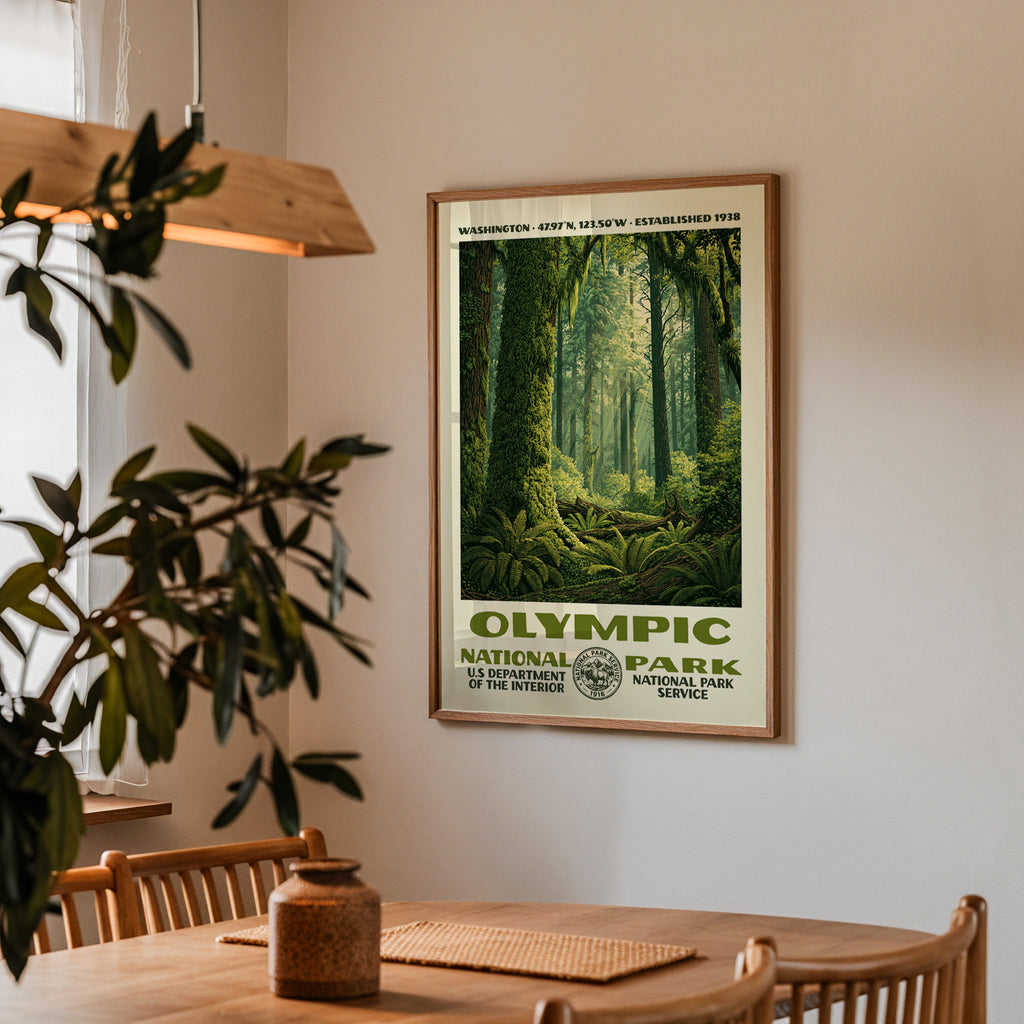 Olympic National Park Vintage WPA Art