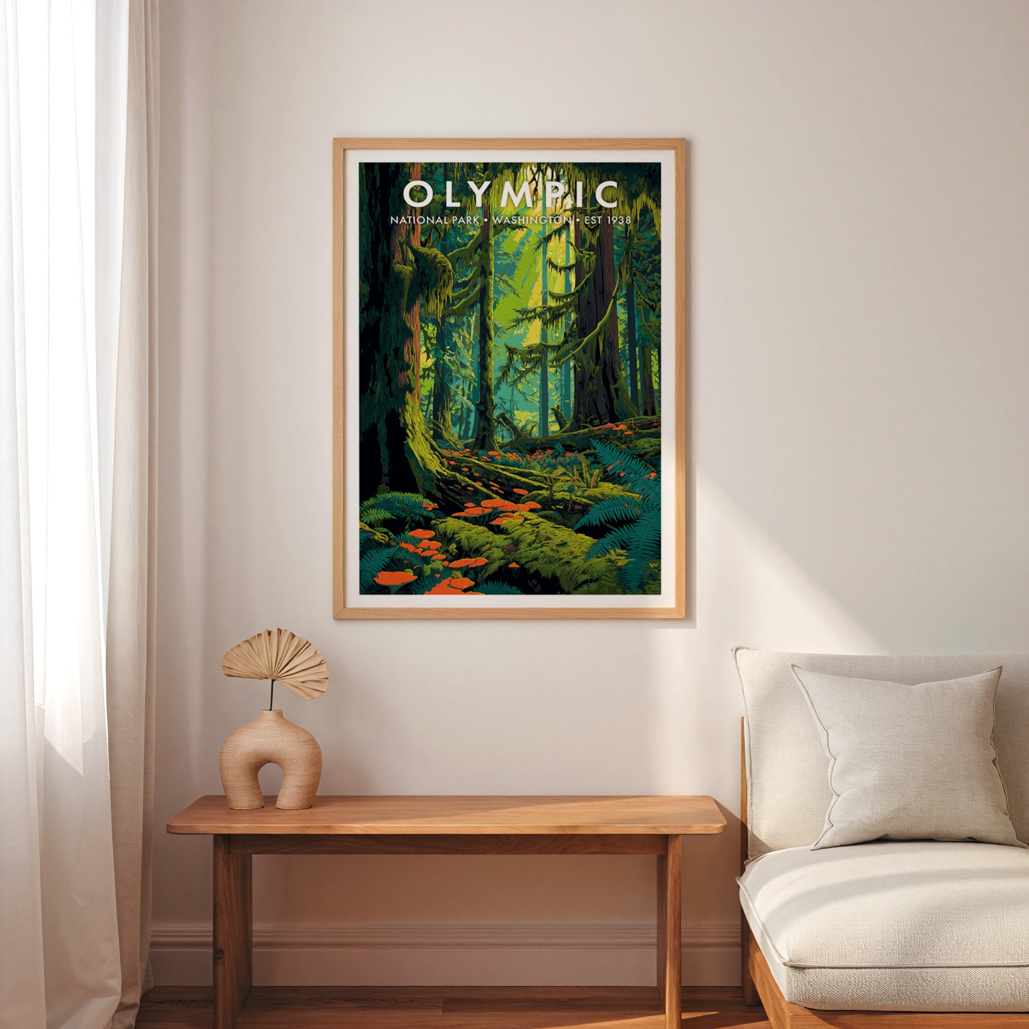 Retro Olympic National Park Print