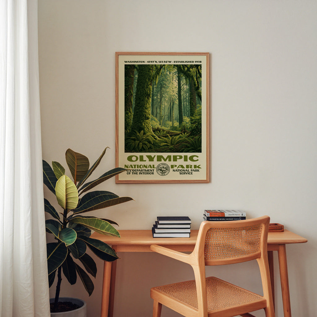Olympic National Park Vintage WPA Art