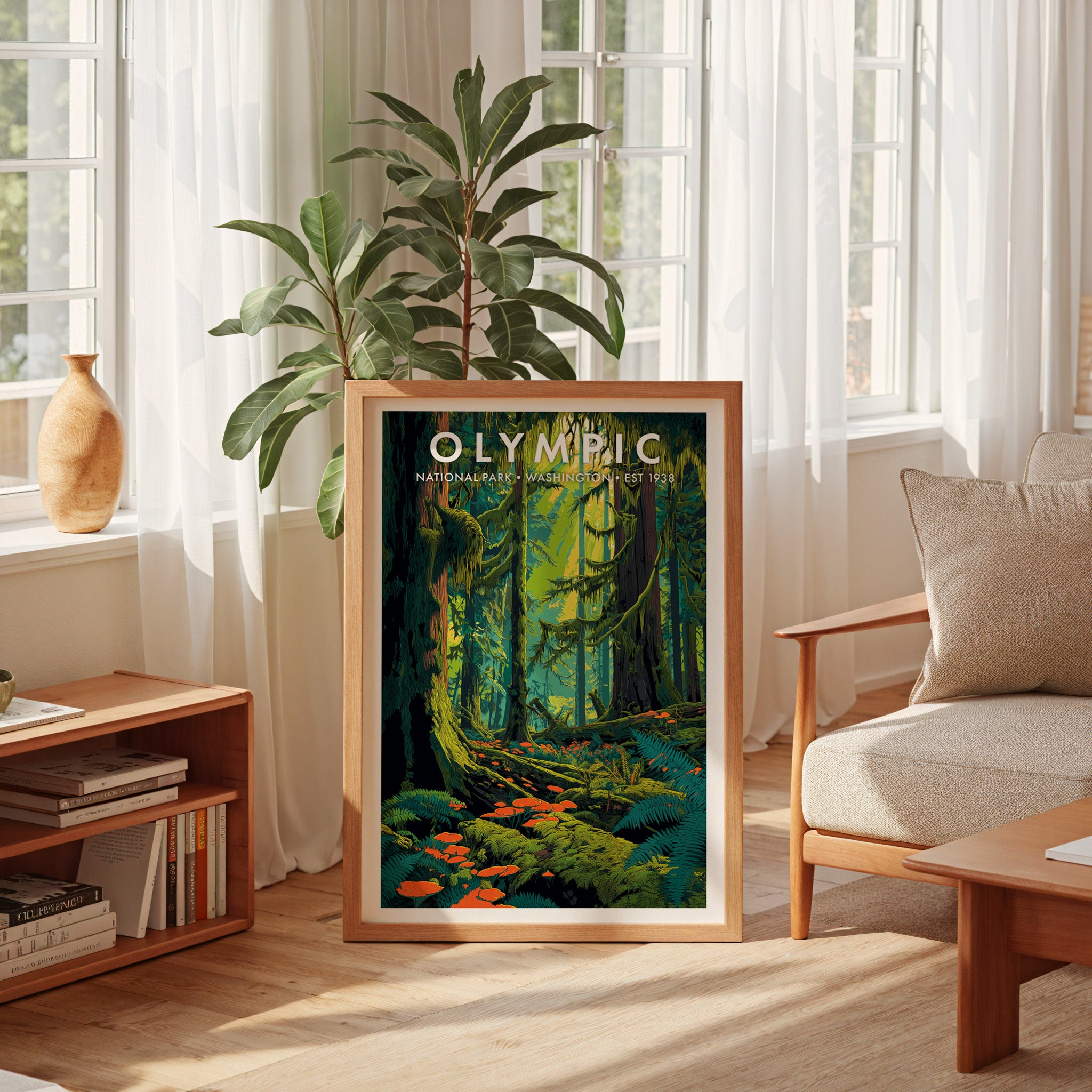 Retro Olympic National Park Print