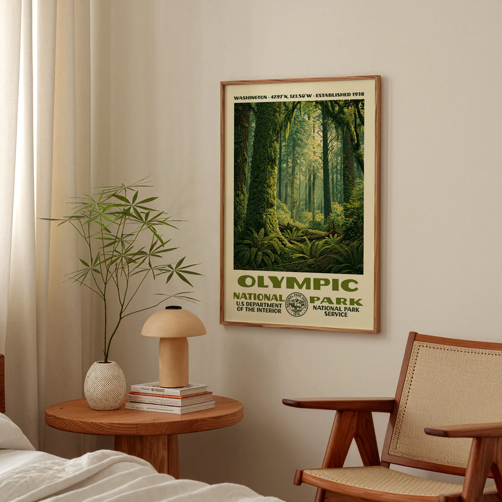 Olympic National Park Vintage WPA Art