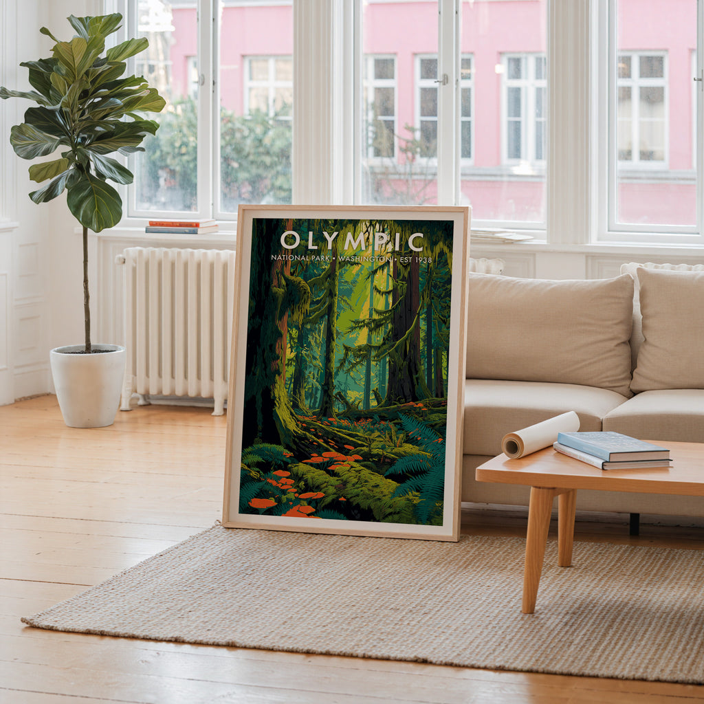 Retro Olympic National Park Print