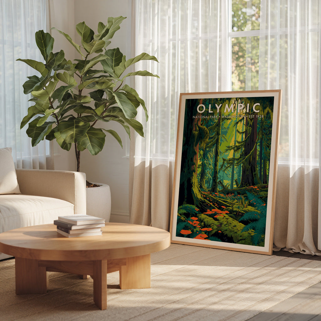 Retro Olympic National Park Print