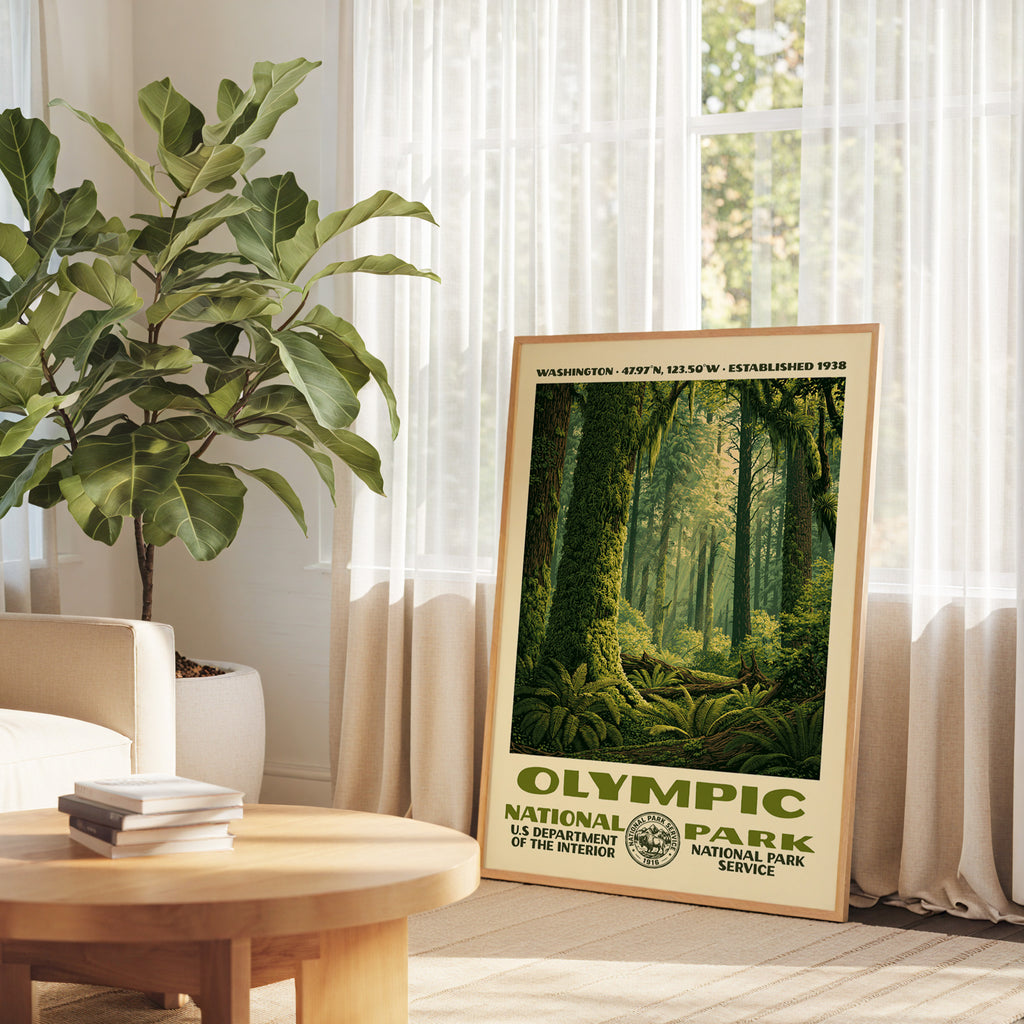 Olympic National Park Vintage WPA Art