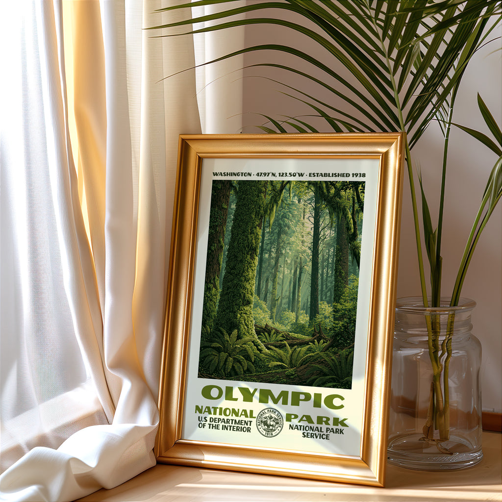 Olympic National Park Vintage WPA Art