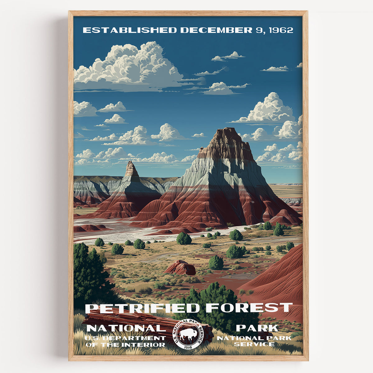 Parc national de Petrified Forest – Affiche vintage WPA