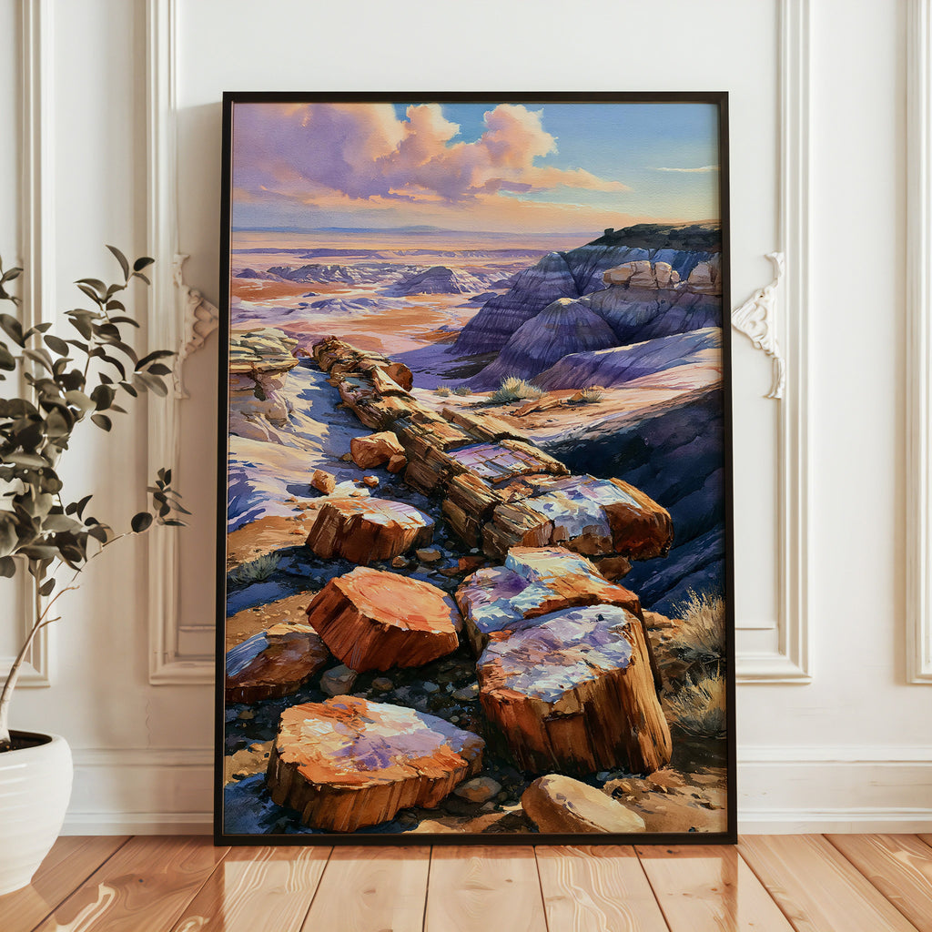 Petrified Forest National Park Watercolor Art