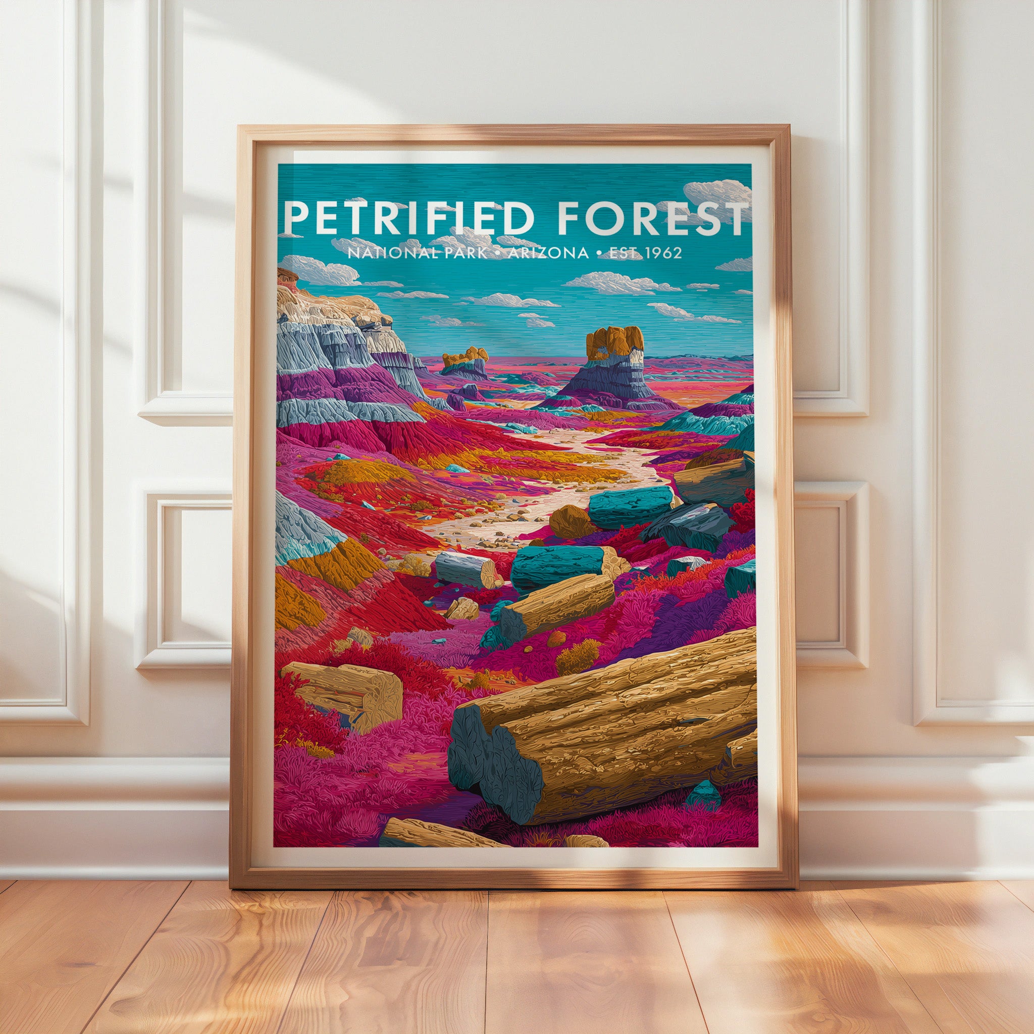 Retro Petrified Forest National Park Print