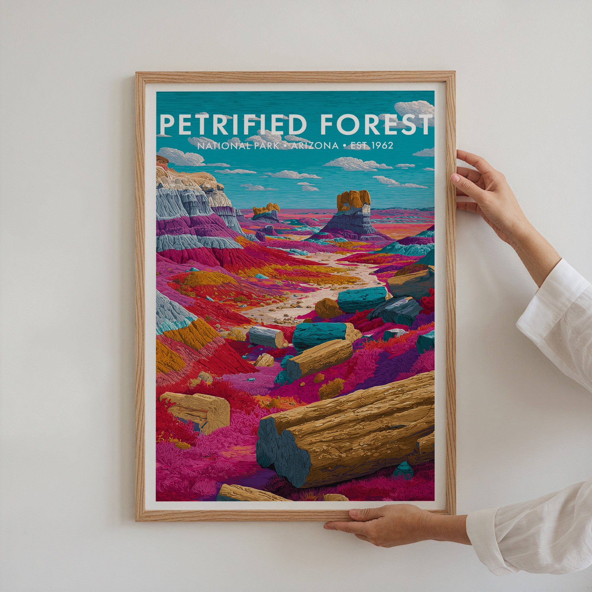 Retro Petrified Forest National Park Print