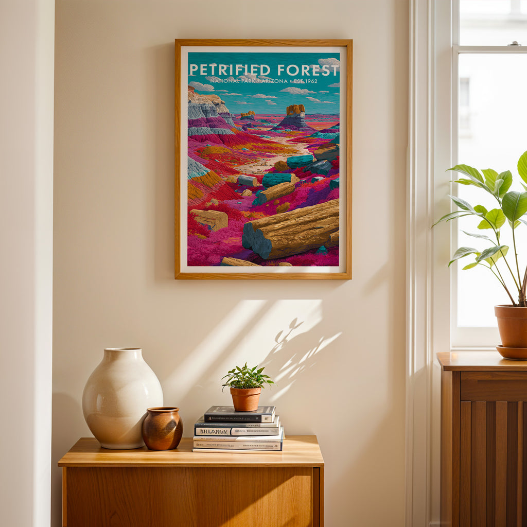 Retro Petrified Forest National Park Print