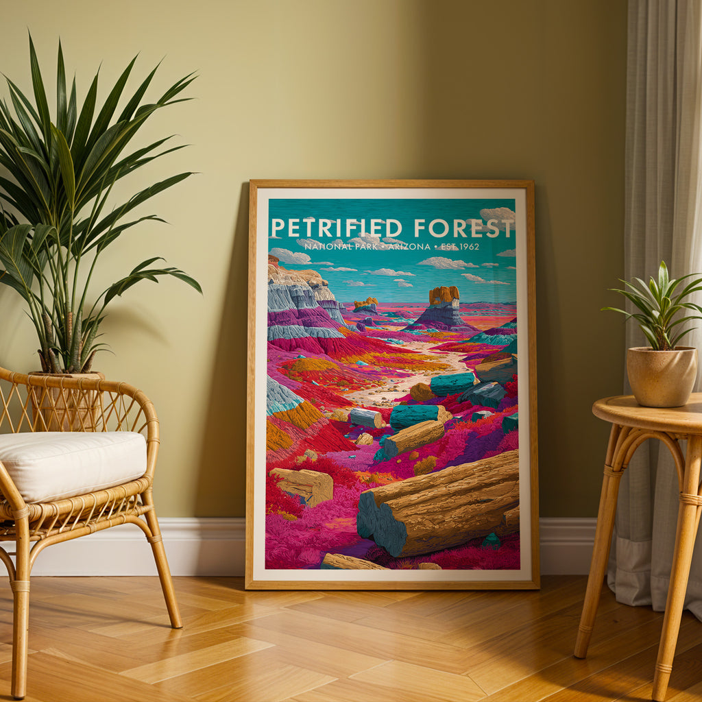 Retro Petrified Forest National Park Print