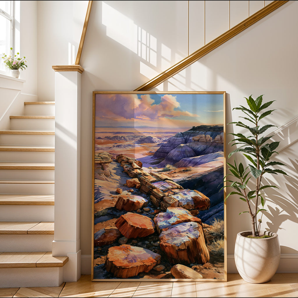 Petrified Forest National Park Watercolor Art