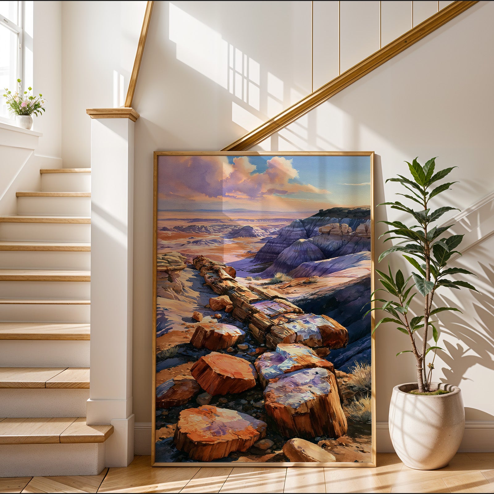 Petrified Forest National Park Watercolor Art