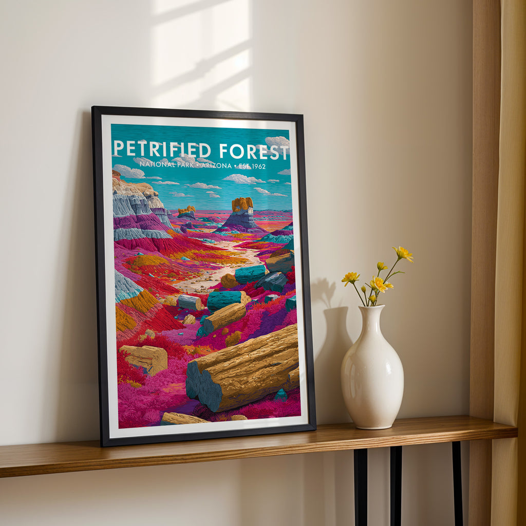 Retro Petrified Forest National Park Print