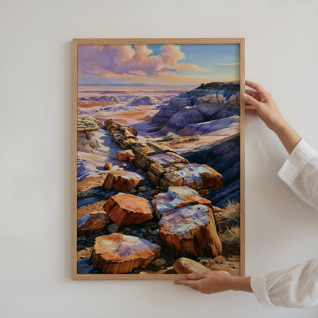 Petrified Forest National Park Watercolor Art